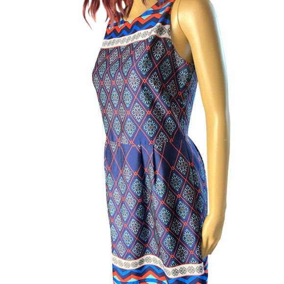 Jade Melody Tam Sleeveless Shift Dress XS kaleidoscope Print Retro 70s Vintage - Picture 8 of 9